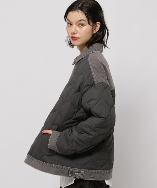 niko and…（ニコアンド） コート アウター デニムキルトドッキング