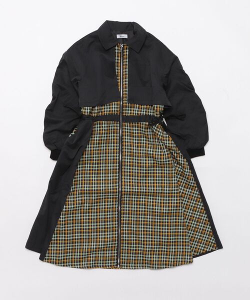 ワンピース チェックzipperジャケットワンピース キッズ 子供服 女の子 | unica | 20