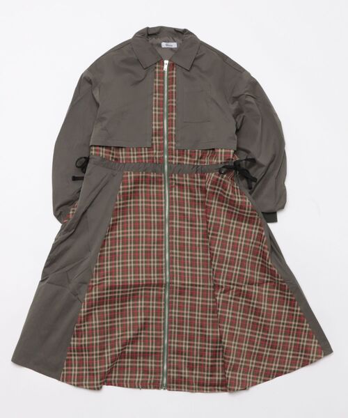 ワンピース チェックzipperジャケットワンピース キッズ 子供服 女の子 | unica | 21