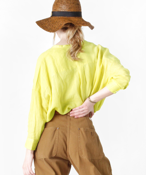 「RNA-N」 長袖ブラウス MEDIUM ベージュ レディース_画像9