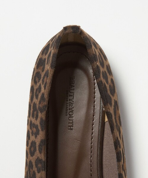 BEAUTY＆YOUTH UNITED ARROWS パンプス Vカット レオパード フラット