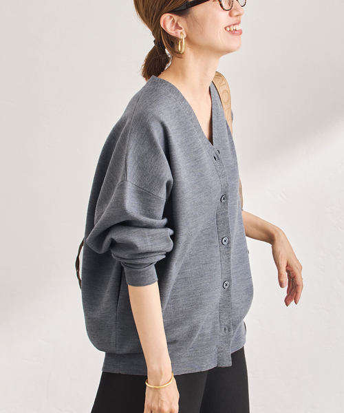 FRAMeWORK（フレームワーク） カーディガン 「手洗い可」フォルム