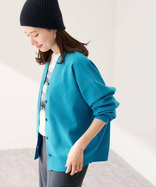 FRAMeWORK（フレームワーク） カーディガン 「手洗い可」フォルム