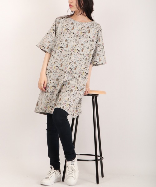 「FUNALIVE」 「/nine」半袖Tシャツ M グレー メンズ_画像4