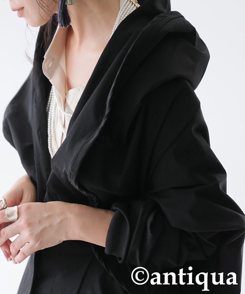antiqua（アンティカ） コート アウター 変形モードコクーンコート