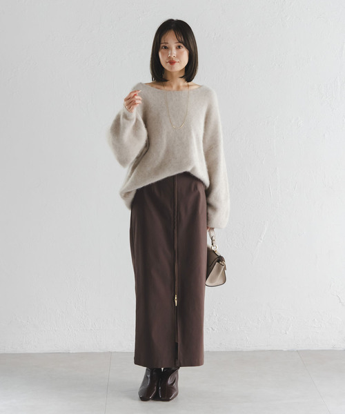 【新品未使用】NOBLE コンフォートストレッチジップタイトスカート ノーブル NOBLE 《追加2》RyNyコンフォートストレッチジップタイト