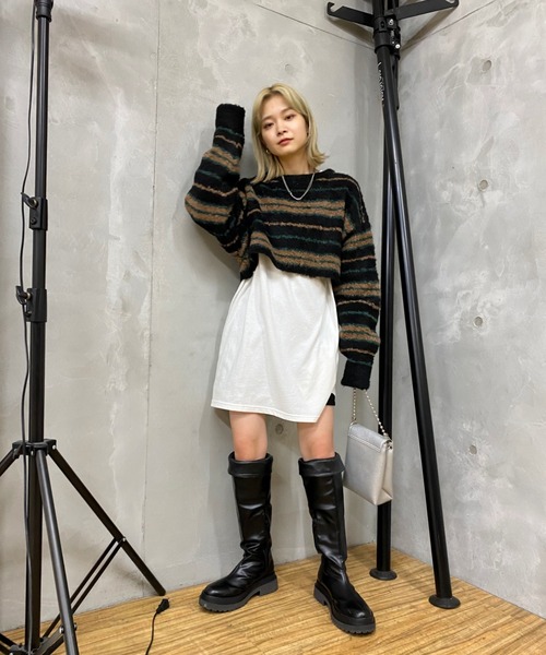 whoswhogallery ニット WHO'S WHO gallery（フーズフーギャラリー） 長袖ニット FREE ブラック