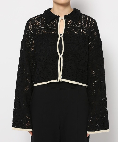 「PAGEBOY」 ニットカーディガン FREE ブラック レディース_画像8