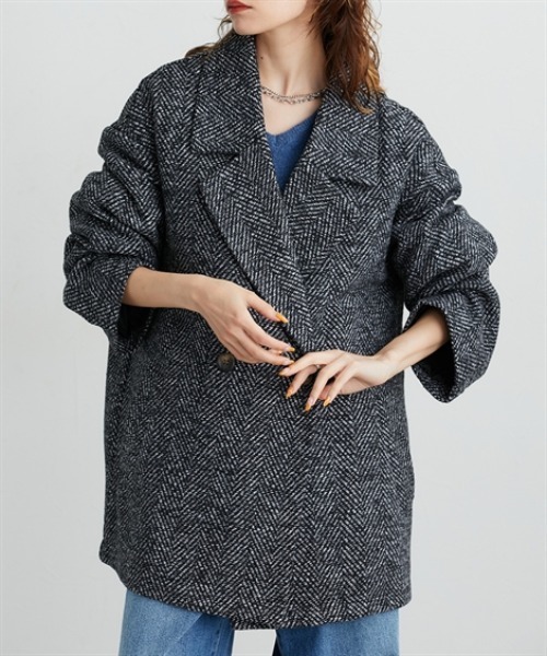 Soiunique（スワユニーク） ダッフルコート コート ヘリンボーン