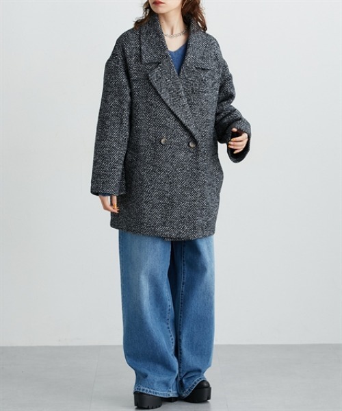 Soiunique（スワユニーク） ダッフルコート コート ヘリンボーン