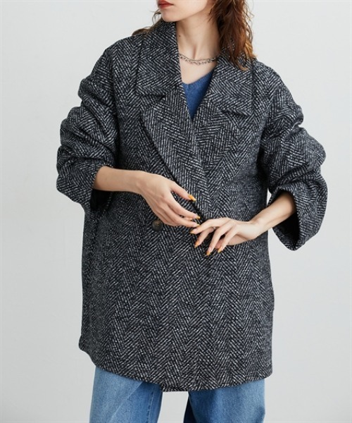 Soiunique（スワユニーク） ダッフルコート コート ヘリンボーン