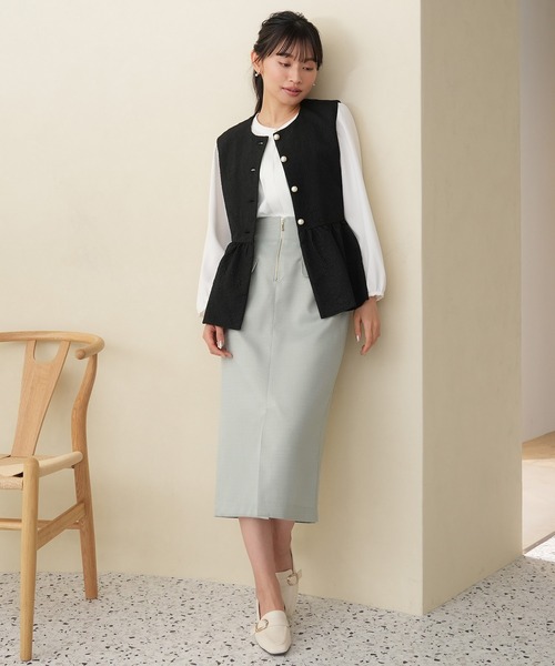 「TRUDEA」 タイトスカート MEDIUM ベージュ レディース_画像4