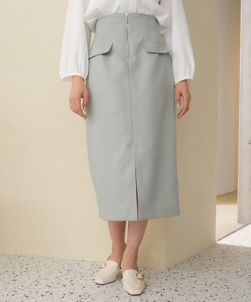 「TRUDEA」 タイトスカート MEDIUM ベージュ レディース_画像6