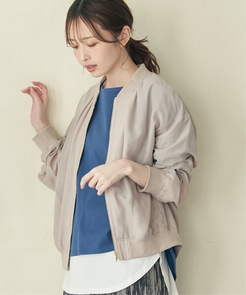 「ikka」 ブルゾン L ベージュ レディース_画像2