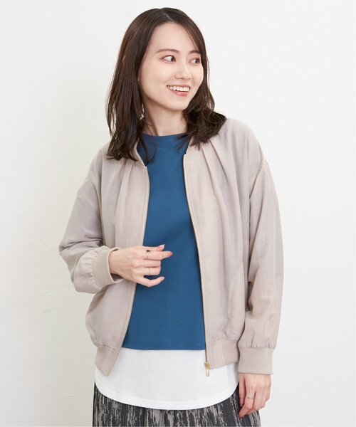 「ikka」 ブルゾン L ベージュ レディース_画像9