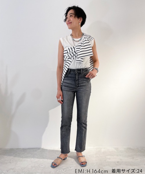 YANUK（ヤヌーク） デニムパンツ 23 グレー レディース : ZOZOTOWN