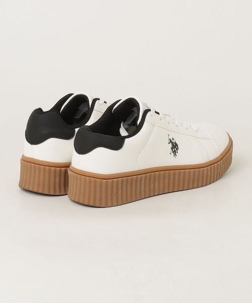 「U.S. POLO ASSN.」 ローカットスニーカー 23.0cm ホワイト レディース_画像2