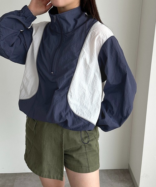 「apres jour mignon」 ナイロンブルゾン フリー カーキ レディース_画像3