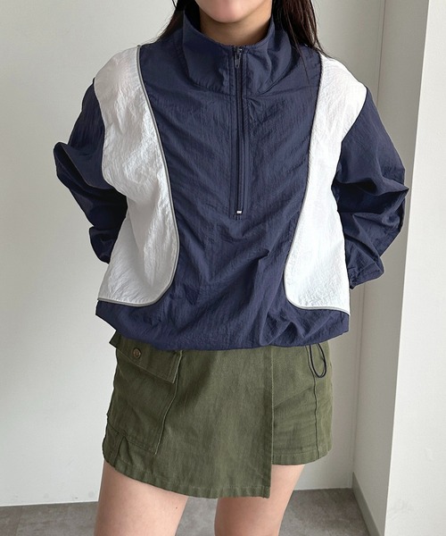 「apres jour mignon」 ナイロンブルゾン フリー カーキ レディース_画像4