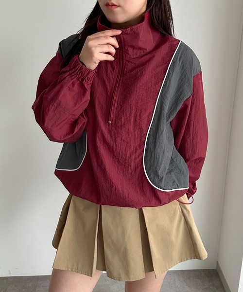 「apres jour mignon」 ナイロンブルゾン フリー カーキ レディース_画像9