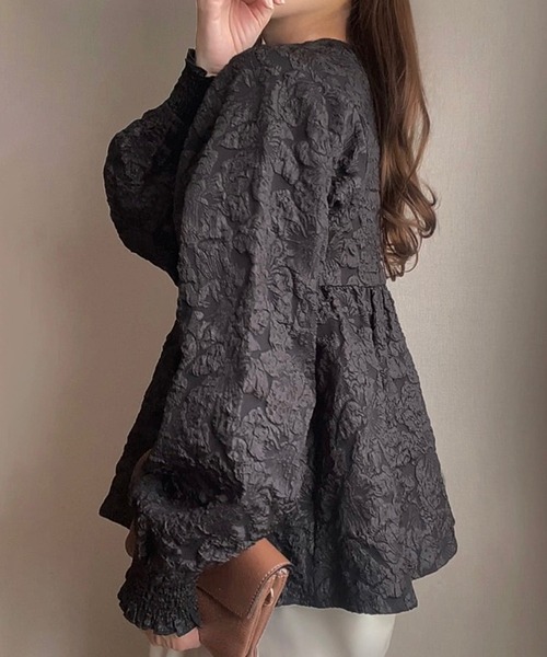 「FILLOU」 長袖ブラウス MEDIUM ブラック レディース_画像4