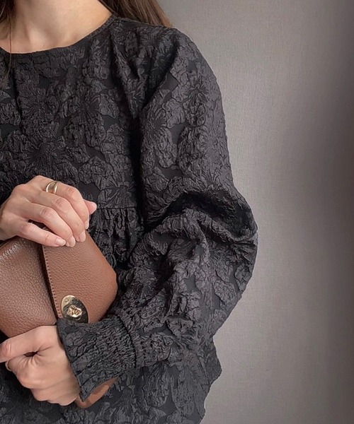 「FILLOU」 長袖ブラウス MEDIUM ブラック レディース_画像5