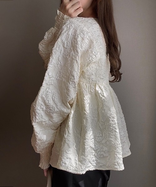 「FILLOU」 長袖ブラウス MEDIUM ブラック レディース_画像8