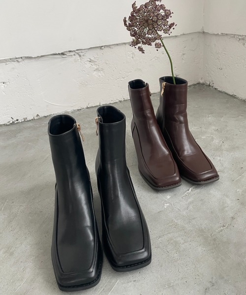 「ORiental TRaffic」 ショートブーツ M ブラック レディース_画像5