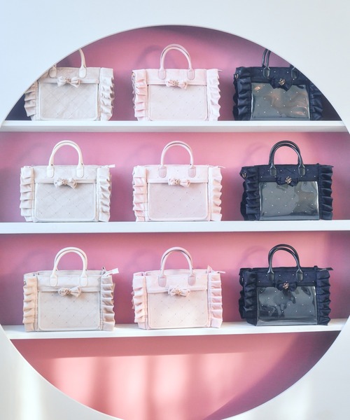 LAFARY（ラファリー） ハンドバッグ ベルベットフリルバッグ