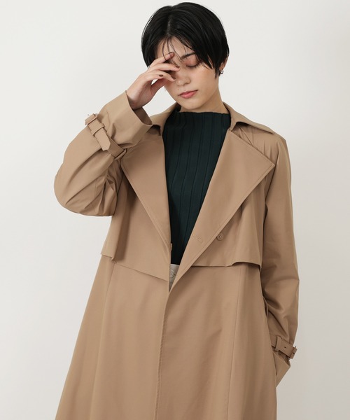 「TRUDEA」 トレンチコート LARGE ベージュ レディース_画像7