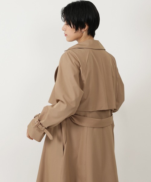 「TRUDEA」 トレンチコート LARGE ベージュ レディース_画像9