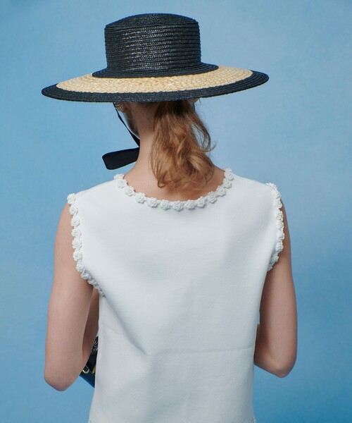 ニット セーター 「LOULOU WILLOUGHBY」クロッシェフラワートリミングプルオーバー レディースの画像