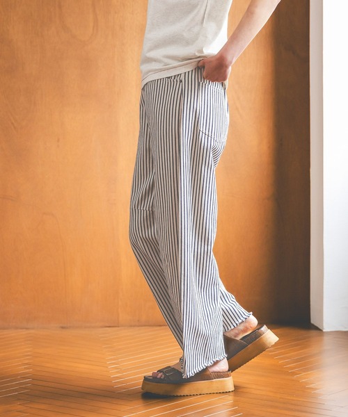 ワイドパンツ ジーンズ デニム デニムパンツ セルフカットカーブパンツ　デニムパンツ レディースの画像