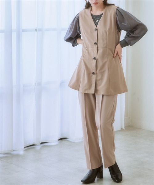 「nissen」 セットアップ 3L ブラック レディース_画像2