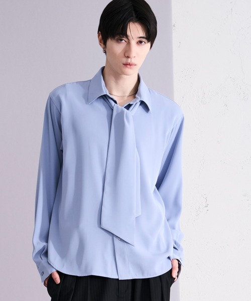 Ellno Loset（エルノロゼット） シャツ 2wayノーブルボウタイシャツ