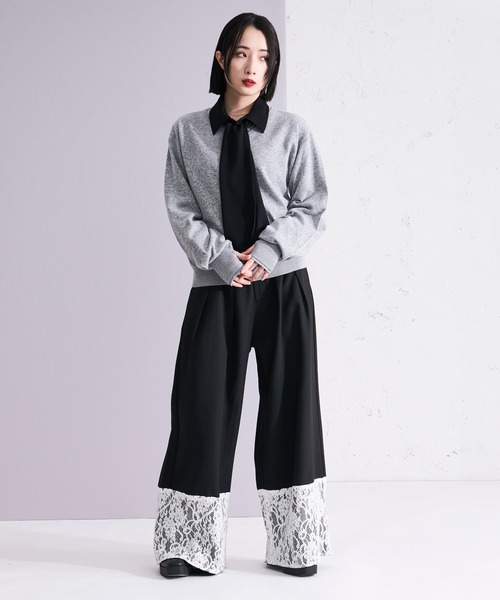 Ellno Loset（エルノロゼット） シャツ 2wayノーブルボウタイシャツ