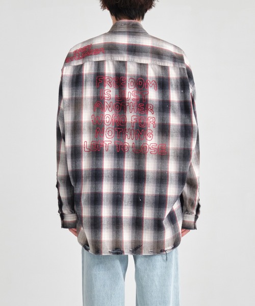 「MIHARAYASUHIRO」 長袖ネルシャツ 44 ブラウン メンズ_画像6