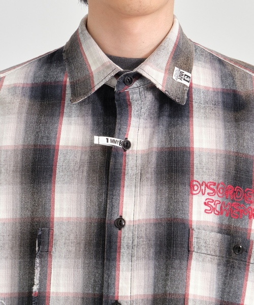 「MIHARAYASUHIRO」 長袖ネルシャツ 44 ブラウン メンズ_画像7