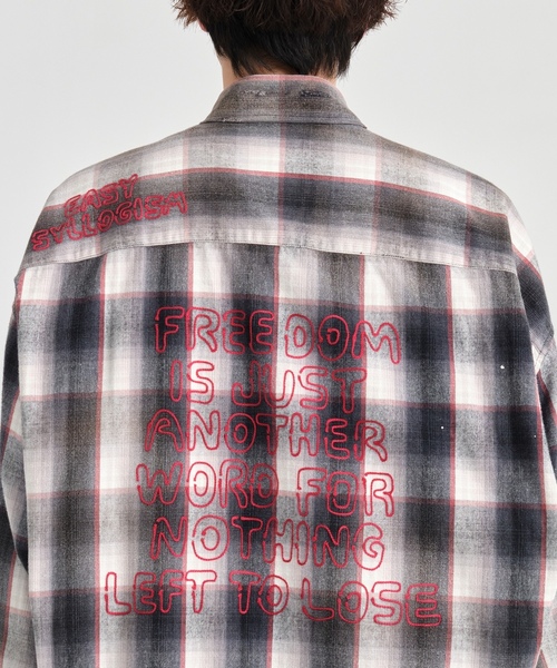 「MIHARAYASUHIRO」 長袖ネルシャツ 44 ブラウン メンズ_画像8