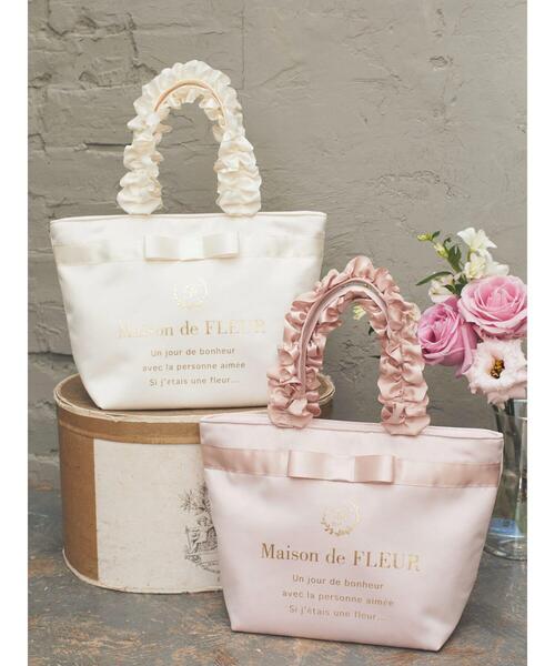 「Maison de FLEUR」 ハンドバッグ FREE ブラック レディース_画像2