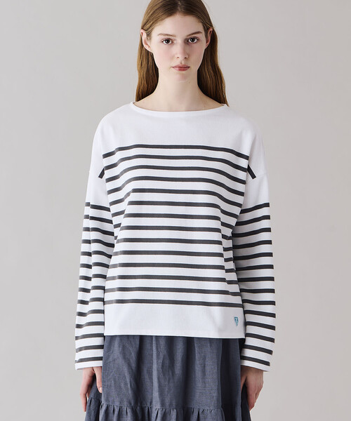 カ*ン様 未着用 オーシバル バスクシャツ ラッセル ワイドセーラーTシャツ ORCIVAL（オーシバル） tシャツ | ラッセル ボートネック ワイド