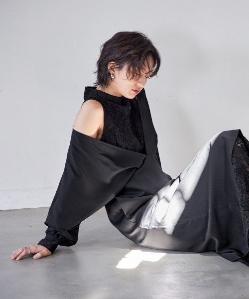 「Callarus」 ドッキングワンピース LL ブラック レディース_画像5