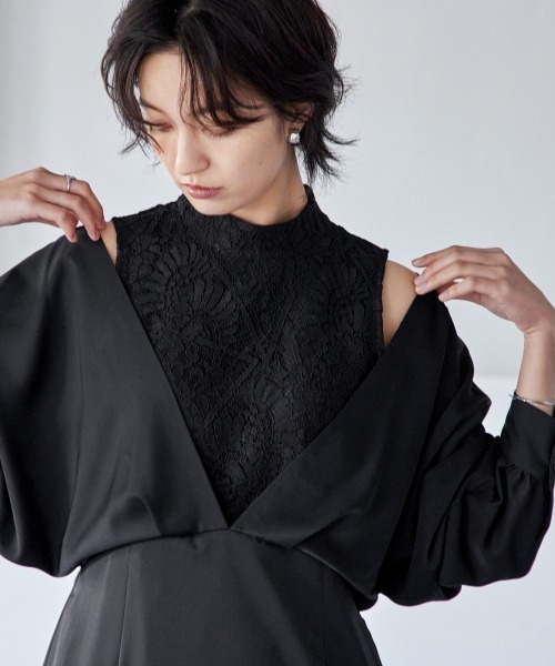 「Callarus」 ドッキングワンピース LL ブラック レディース_画像7