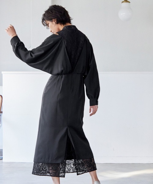 「Callarus」 ドッキングワンピース LL ブラック レディース_画像8