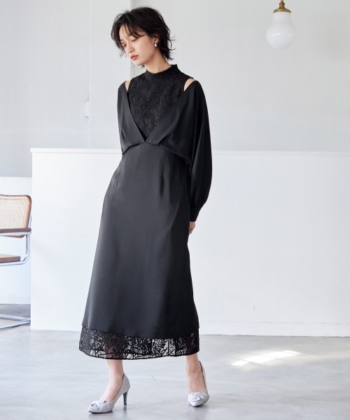 「Callarus」 ドッキングワンピース LL ブラック レディース_画像9