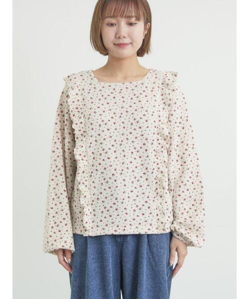 Samansa Mos2（サマンサモスモス） tシャツ ワッフルローズ柄前後2WAY