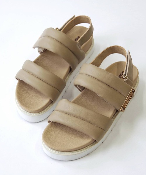 「Minnetonka」 フラットサンダル 5 シルバー レディース_画像3