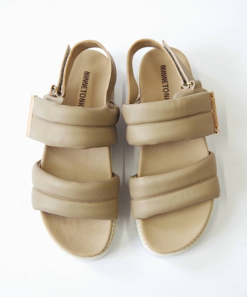 「Minnetonka」 フラットサンダル 5 シルバー レディース_画像4