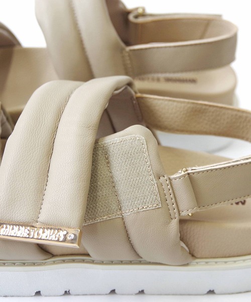 「Minnetonka」 フラットサンダル 5 シルバー レディース_画像6