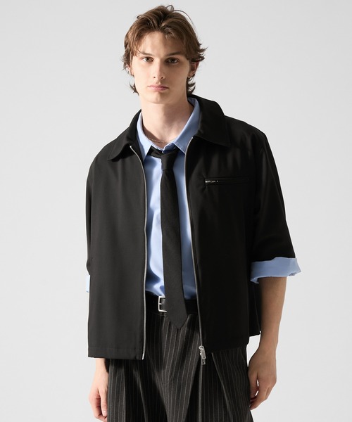 CLEL（クレイル） シャツ 半袖 「CLEL」Grace Cloth Zip Shirt
